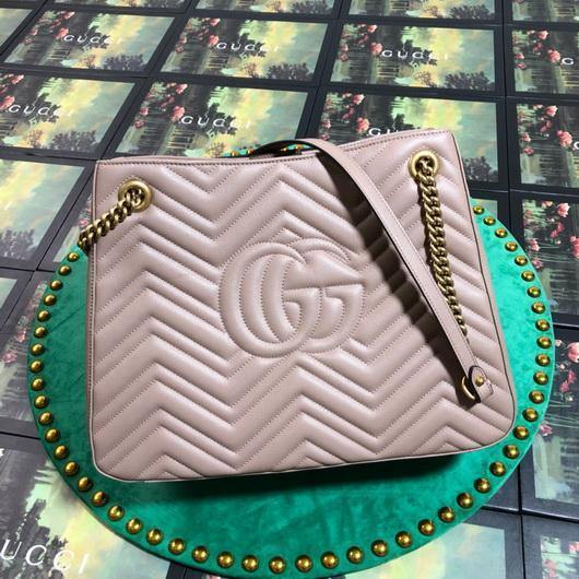 Gucci 453569 GG Marmont Matelass¨¦ Shoulder Bag Light Pink - luxibagsmall