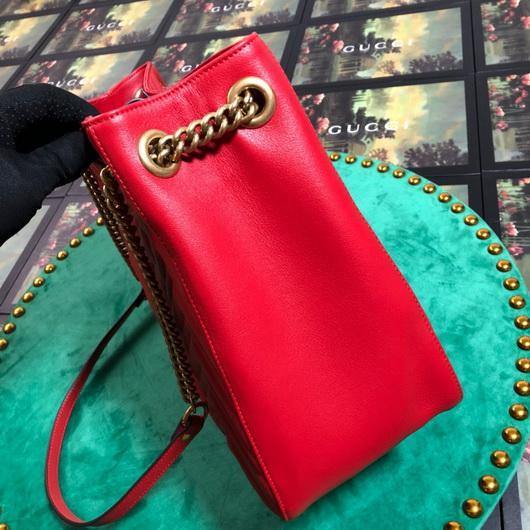 Gucci 453569 GG Marmont Matelass¨¦ Shoulder Bag Red - luxibagsmall