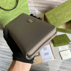 Gucci 456117 GG Marmont Leather Zip Around Wallet Dark grey - Default Title - View 5