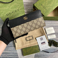 Gucci 456117 GG Marmont Zip Around Wallet Black - Default Title - View 1