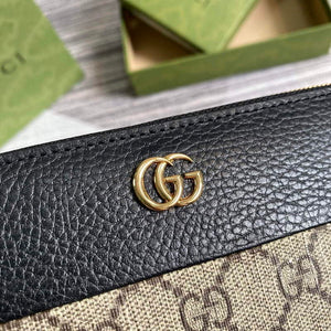 Gucci 456117 GG Marmont Zip Around Wallet Black - Default Title - View 5