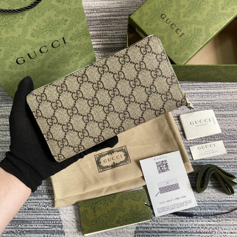 Gucci 456117 GG Marmont Zip Around Wallet White - Default Title - View 2