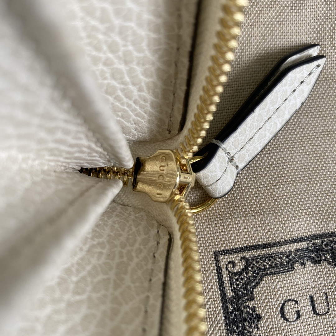 Gucci 456117 GG Marmont Zip Around Wallet White - Default Title - View 8