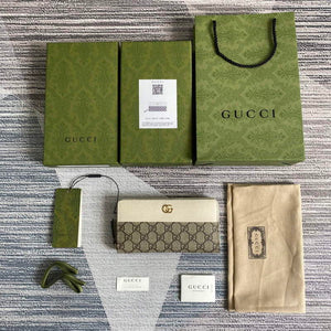 Gucci 456117 GG Marmont Zip Around Wallet White - Default Title - View 9