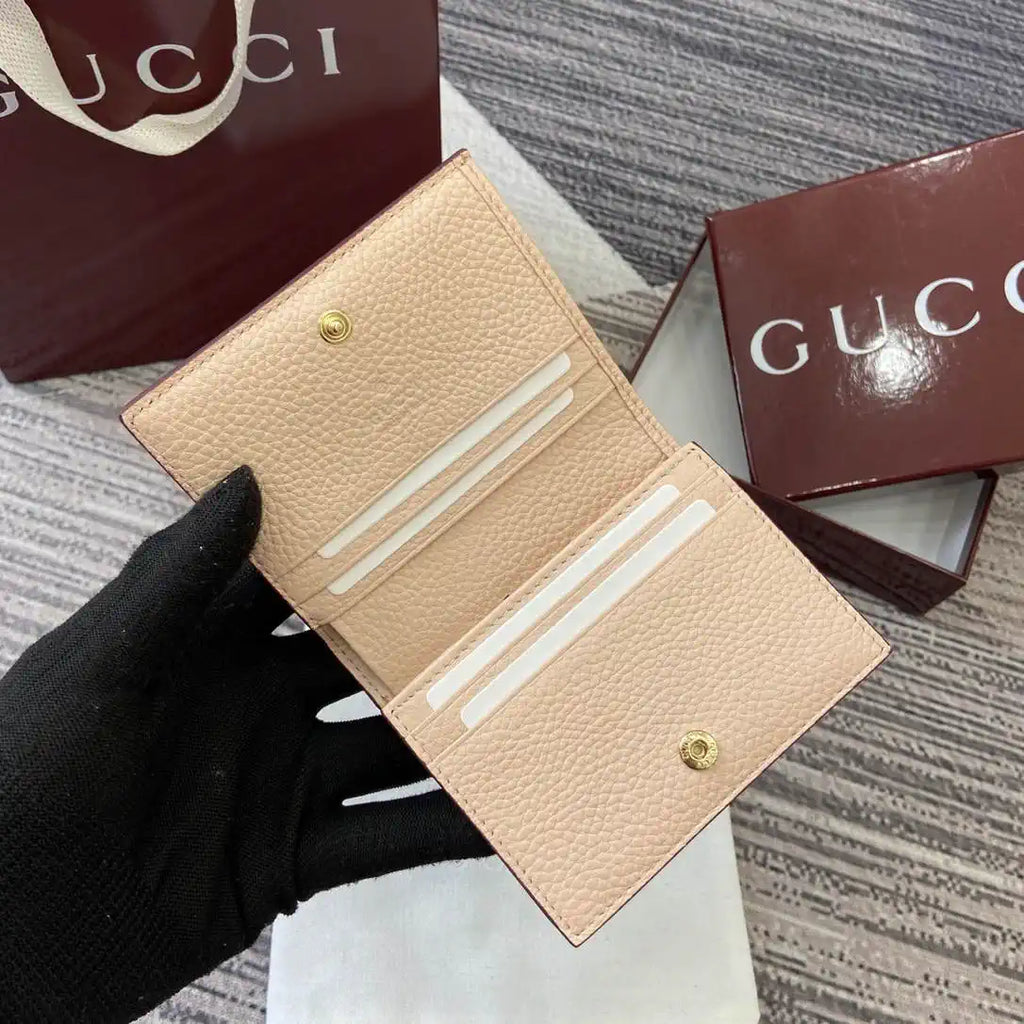 Gucci 456126  Bi-color GG Marmont small wallet Wind Red