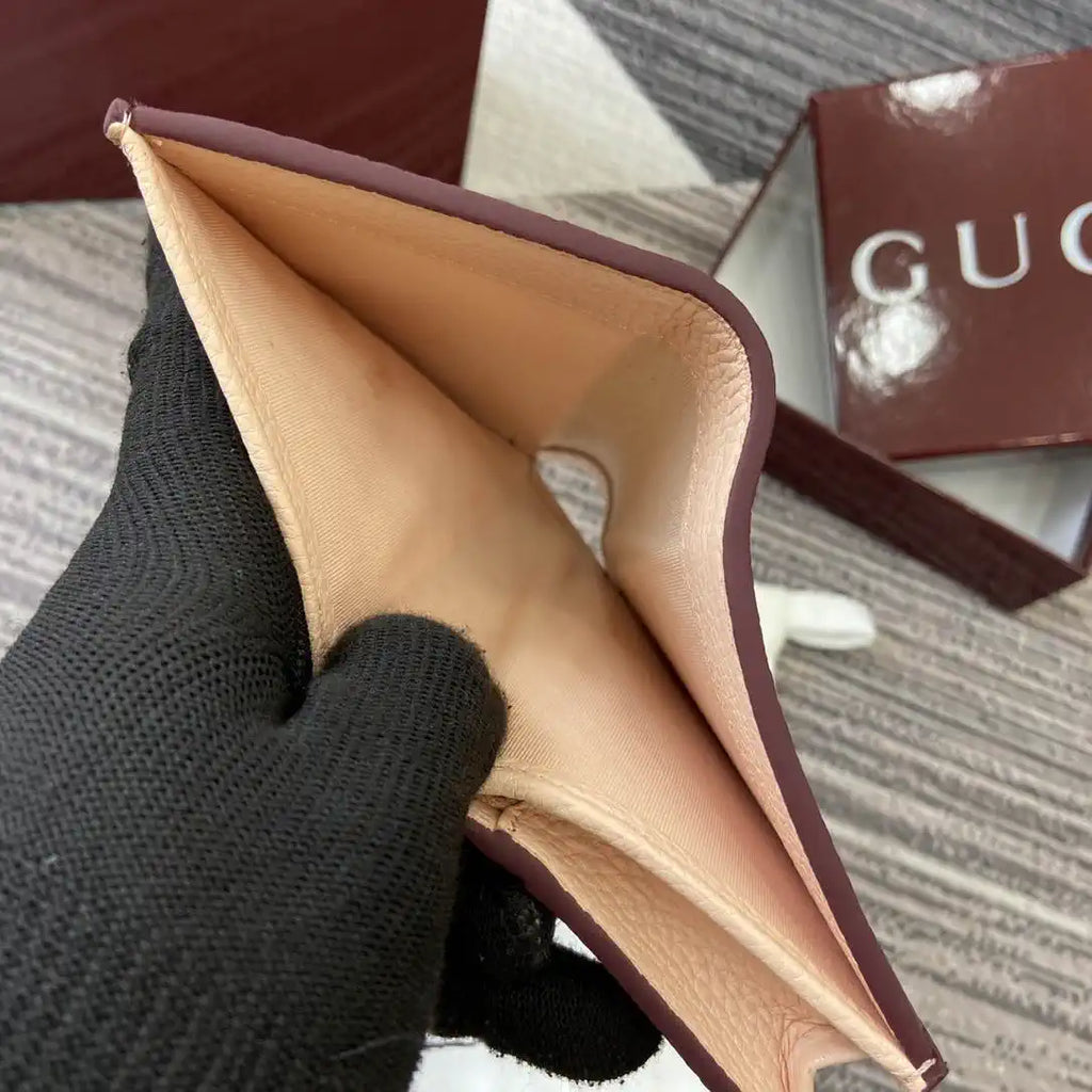 Gucci 456126  Bi-color GG Marmont small wallet Wind Red