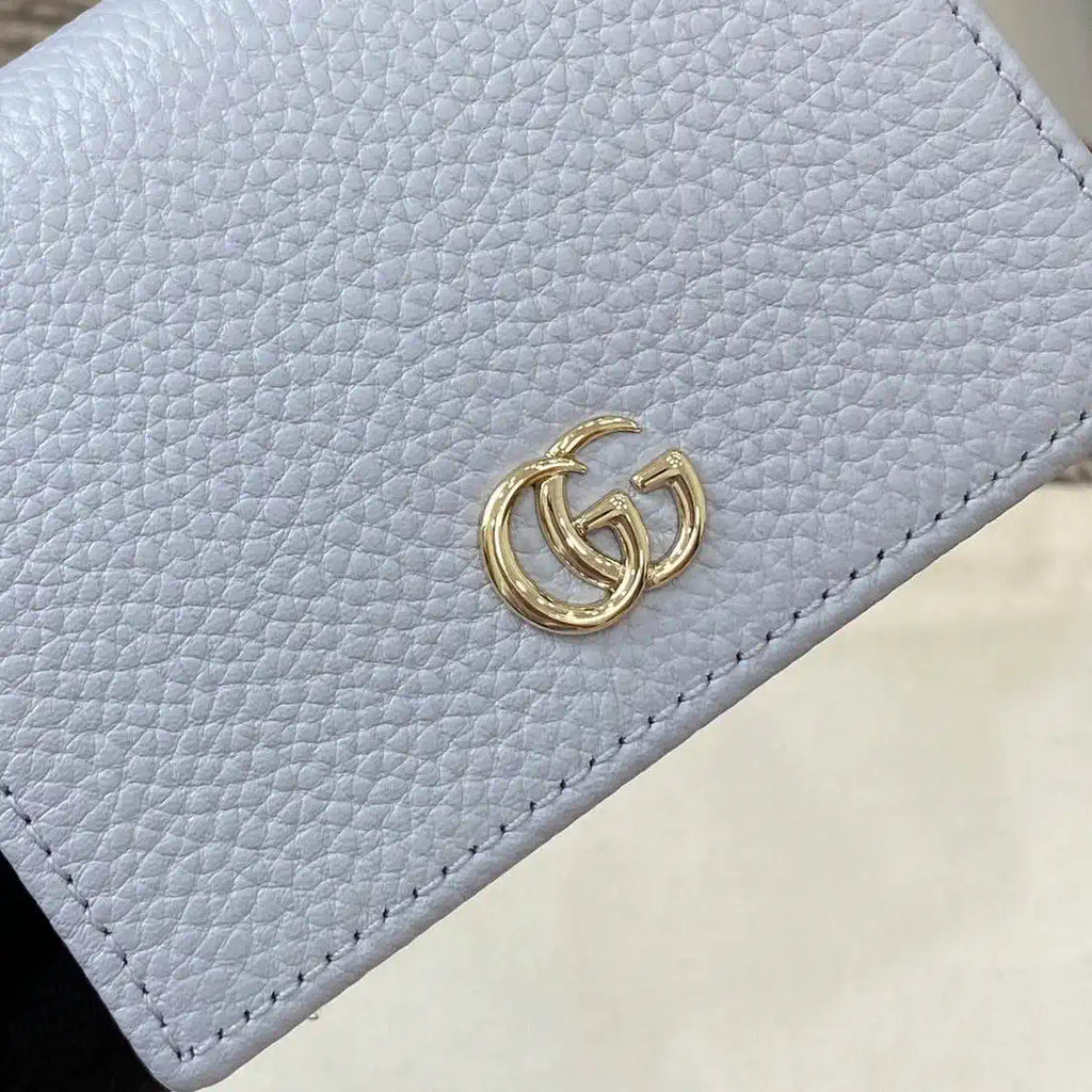 Gucci 456126  Bi-color GG Marmont small wallet Blue