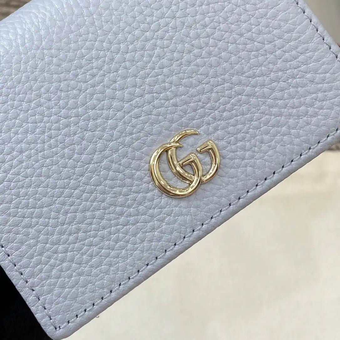 Gucci 456126  Bi-color GG Marmont small wallet Blue