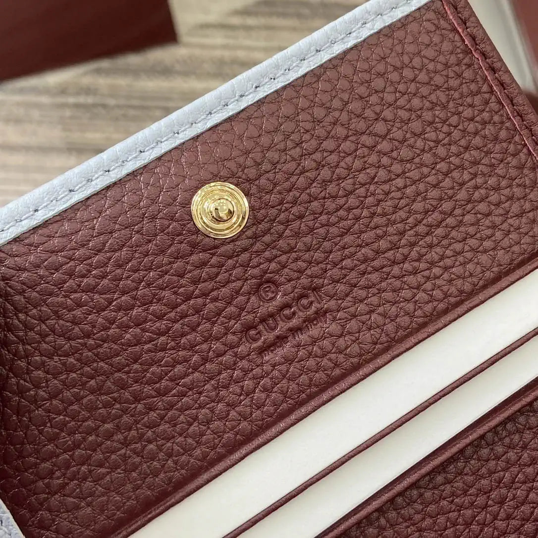 Gucci 456126  Bi-color GG Marmont small wallet Blue
