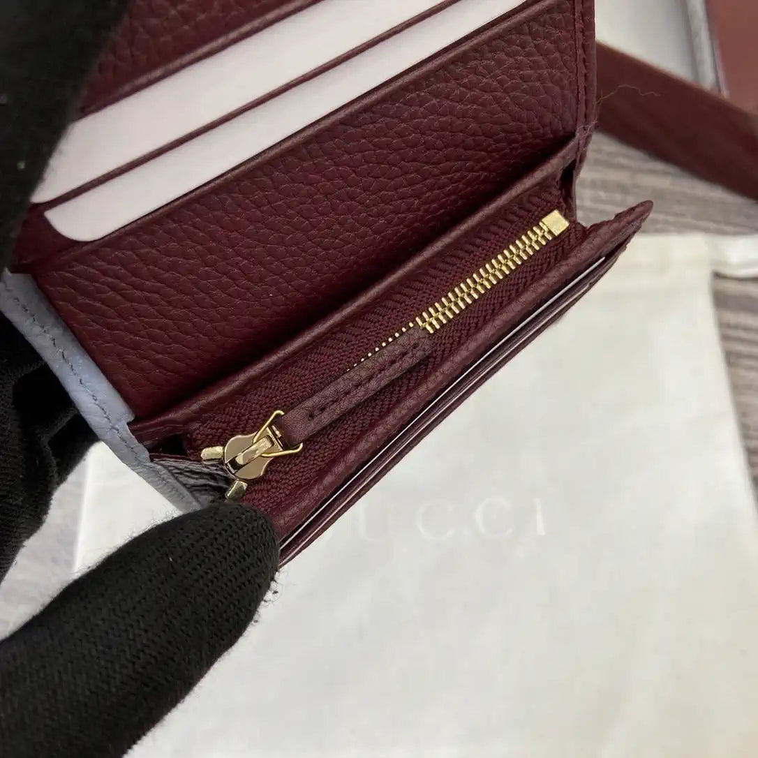 Gucci 456126  Bi-color GG Marmont small wallet Blue