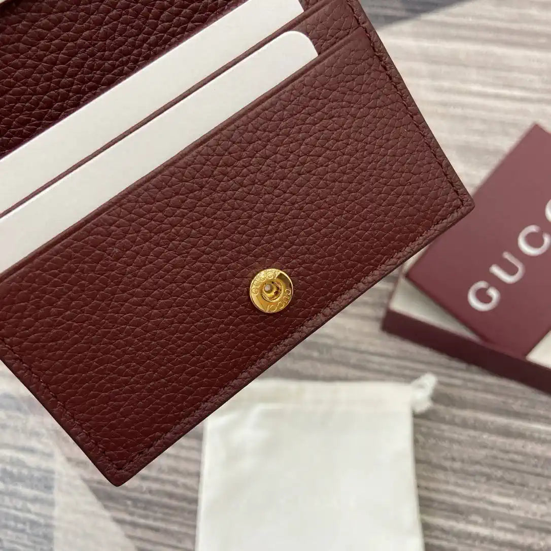 Gucci 456126  Bi-color GG Marmont small wallet Black