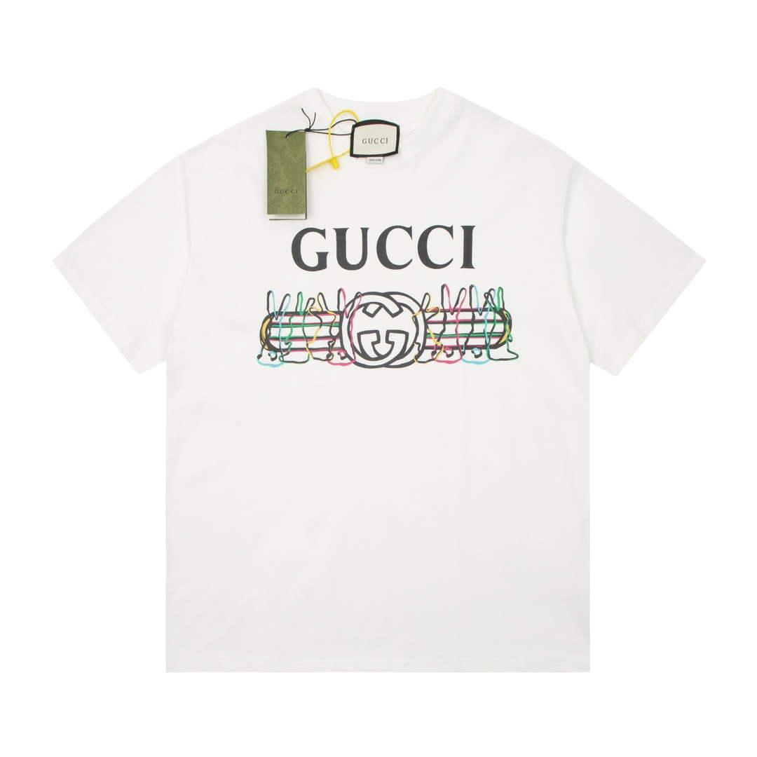 Gucci 457095 Logo print cotton jersey Men Women's T-shirt G38706