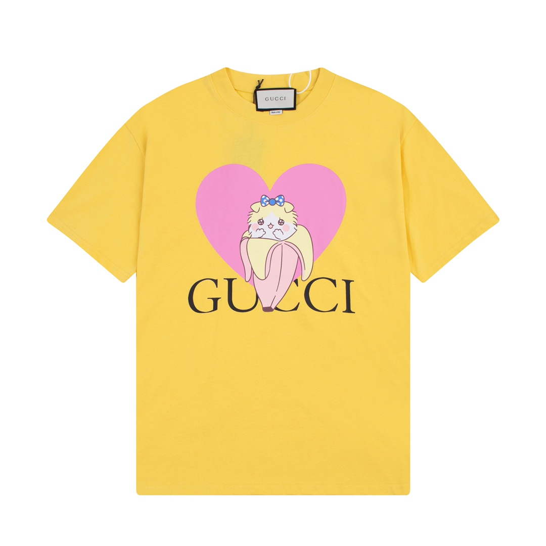 Gucci 457095 Logo print cotton jersey Men Women's T-shirt G38707