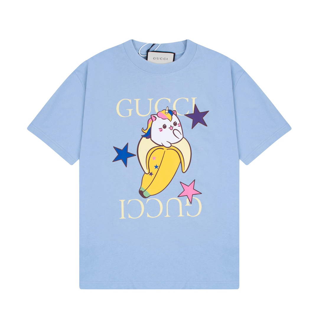 Gucci 457095 Logo print cotton jersey Men Women's T-shirt G38708