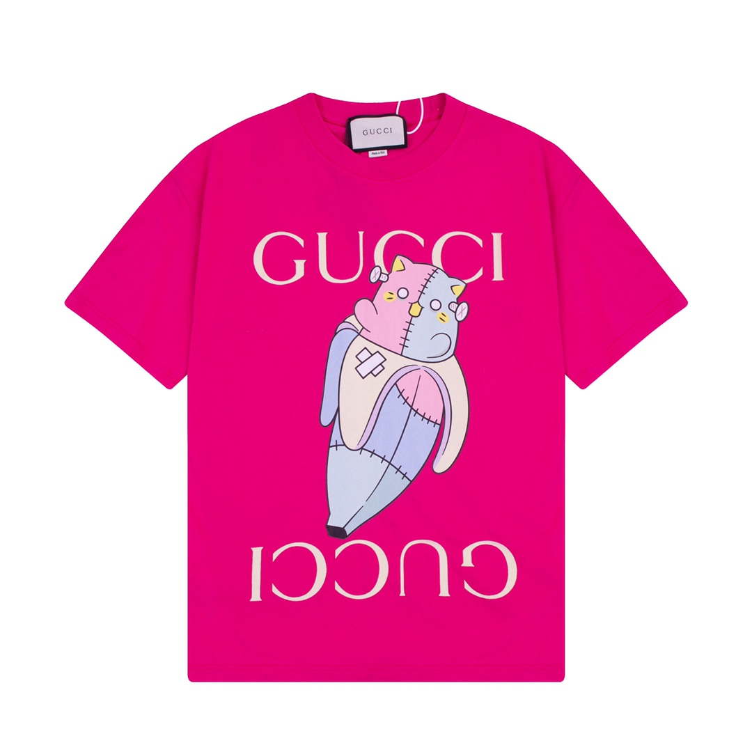 Gucci 457095 Logo print cotton jersey Men Women's T-shirt G38711