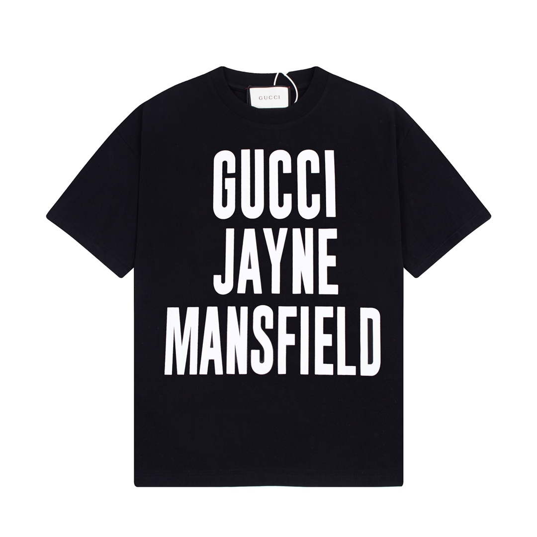 Gucci 457095 Logo print cotton jersey Men Women's T-shirt G38717