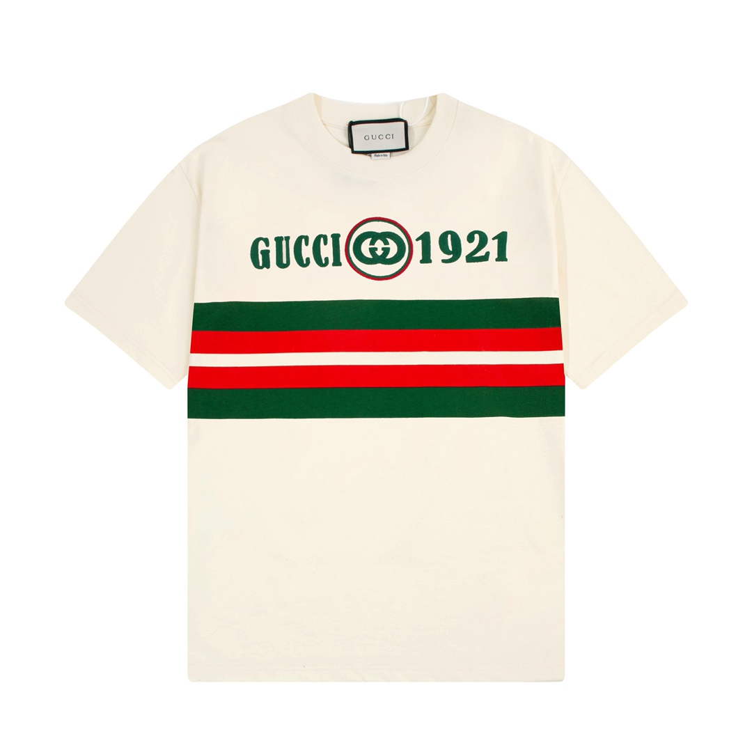 Gucci 457095 Logo print cotton jersey Men Women's T-shirt G38719