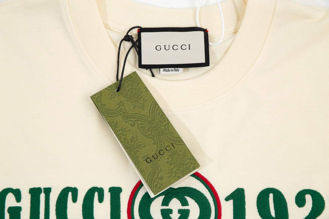 Gucci 457095 Logo print cotton jersey Men Women's T-shirt G38719
