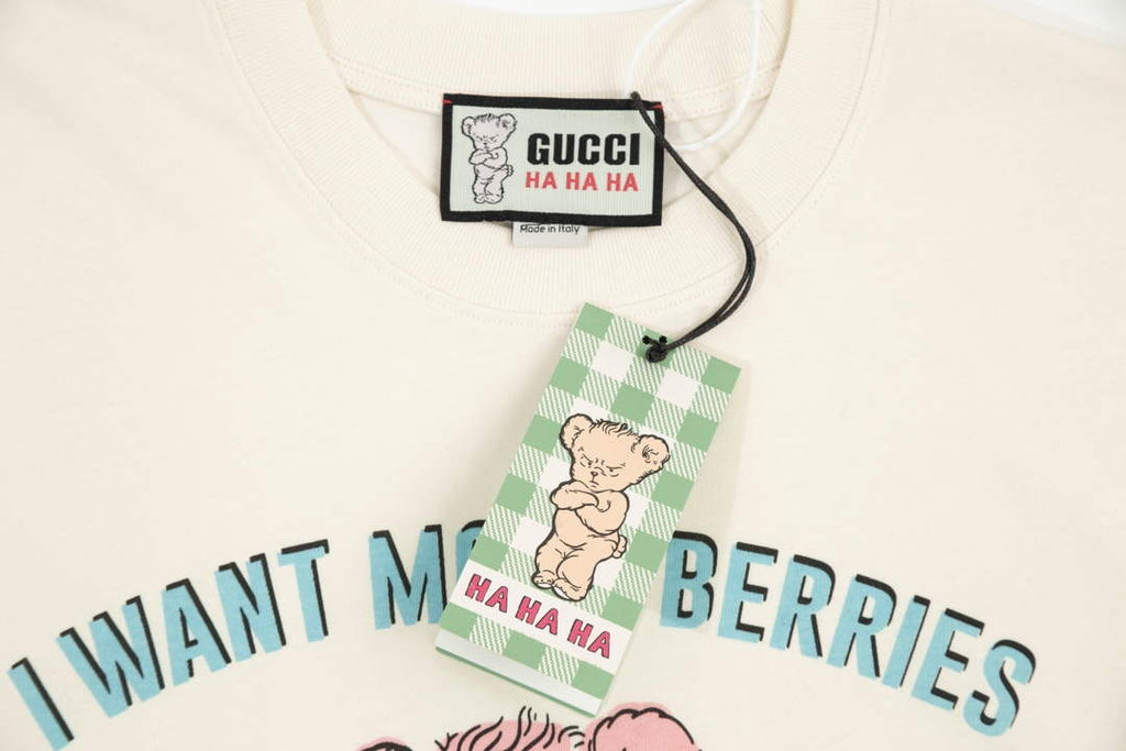 Gucci 457095 Logo print cotton jersey Men Women's T-shirt G38693