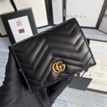 Gucci 466492 GG Marmont card case wallet in Black - Default Title - View 1