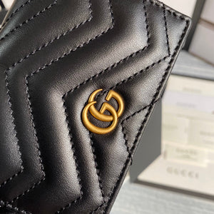 Gucci 466492 GG Marmont card case wallet in Black - Default Title - View 5
