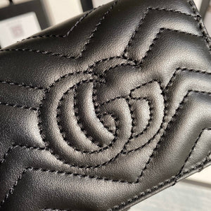 Gucci 466492 GG Marmont card case wallet in Black - Default Title - View 6