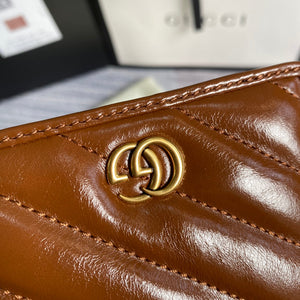 Gucci 466492 GG Marmont card case wallet in Brown - Default Title - View 5