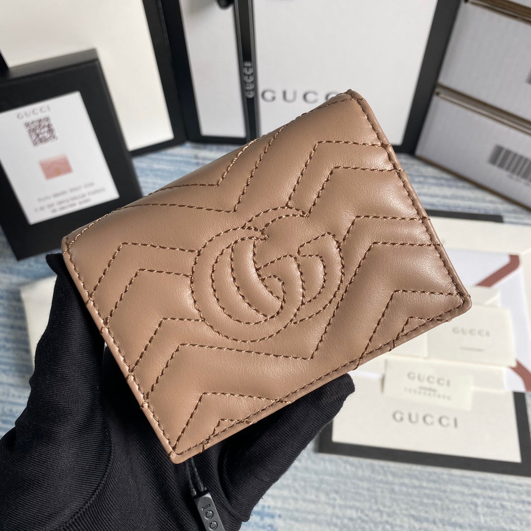 Gucci 466492 GG Marmont card case wallet in Light Pink - Default Title - View 2