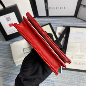 Gucci 466492 GG Marmont card case wallet in Red - Default Title - View 4