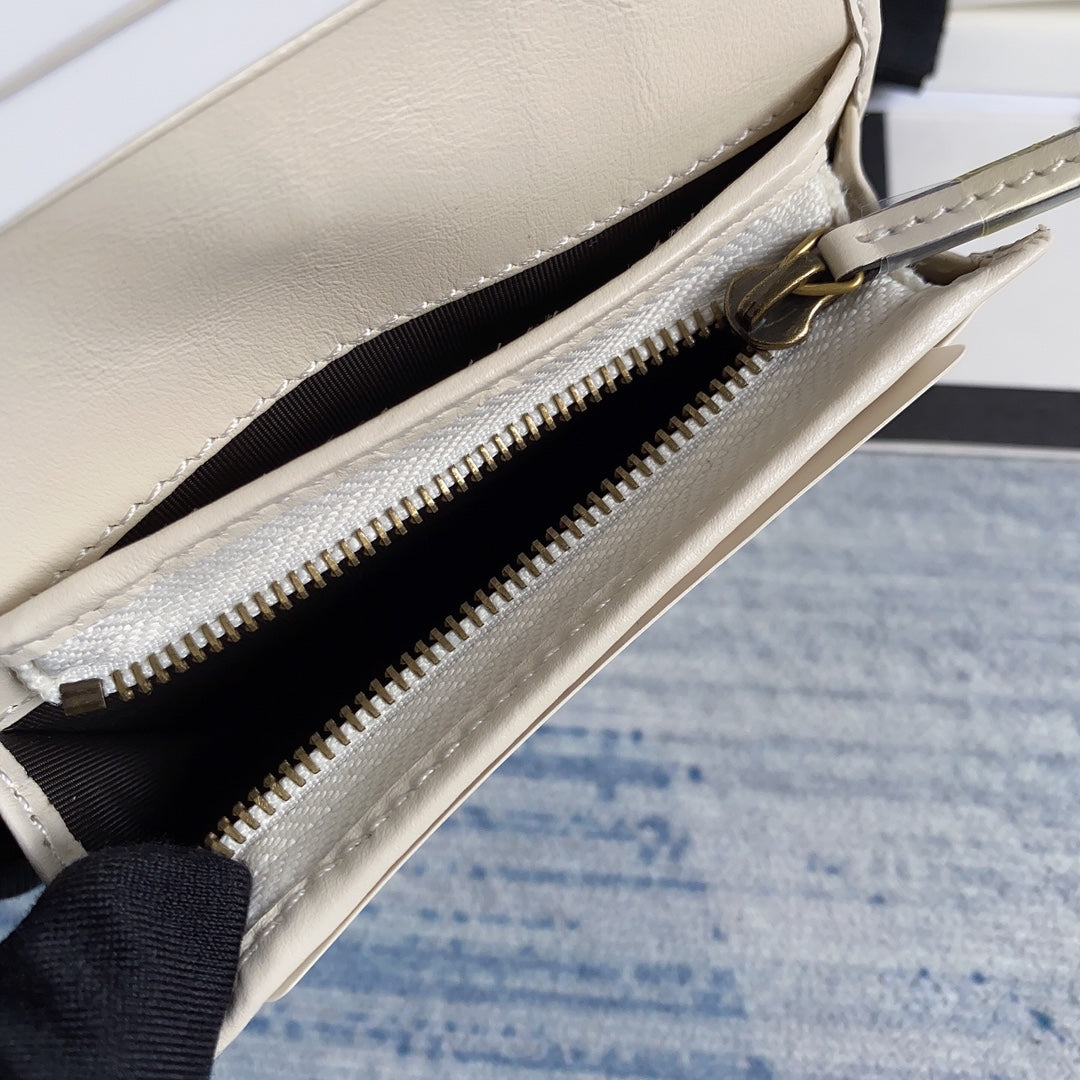 Gucci 466492 GG Marmont card case wallet in White - Default Title - View 8
