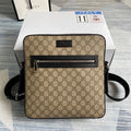 Gucci 473878  GG Supreme Flat Messenger Beige