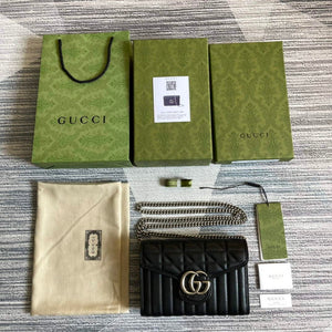 Gucci 474575 GG Marmont mini bag Black - Default Title - View 9