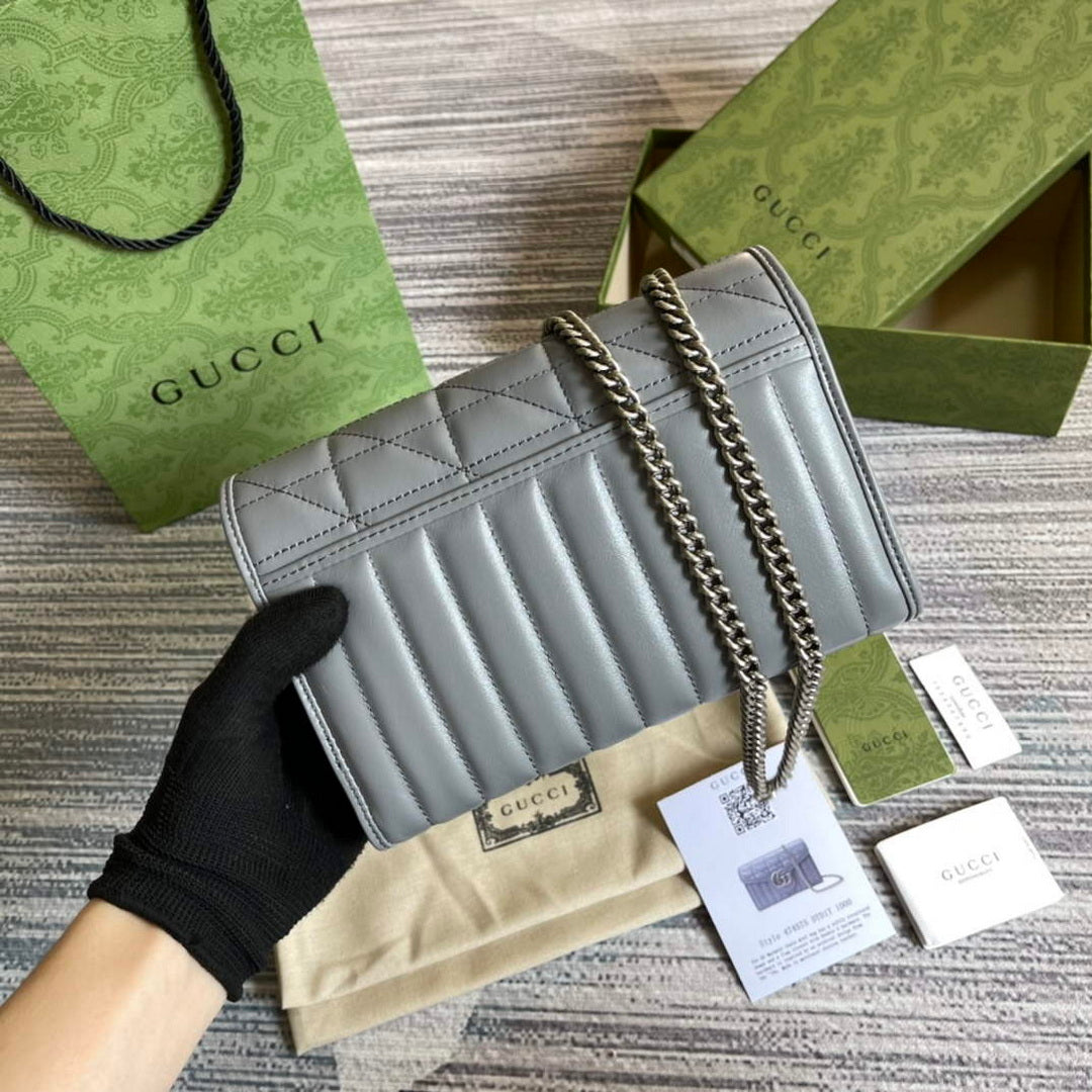 Gucci 474575 GG Marmont mini bag Grey - Default Title - View 2