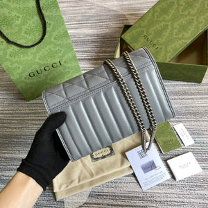 Gucci 474575 GG Marmont mini bag Grey - Default Title - View 2