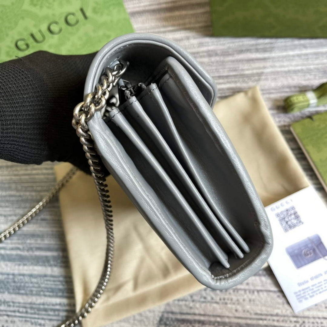 Gucci 474575 GG Marmont mini bag Grey - Default Title - View 3