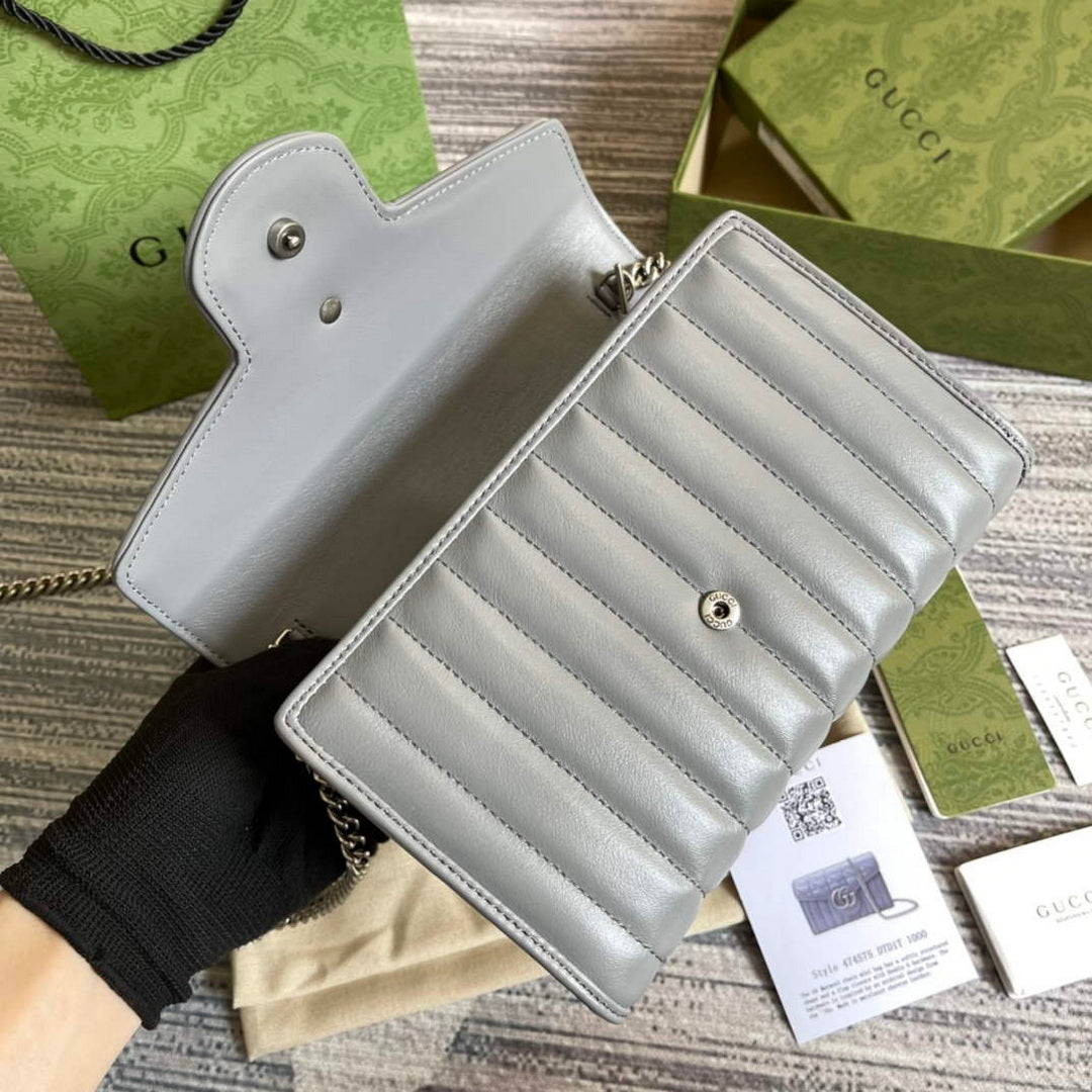 Gucci 474575 GG Marmont mini bag Grey - Default Title - View 6