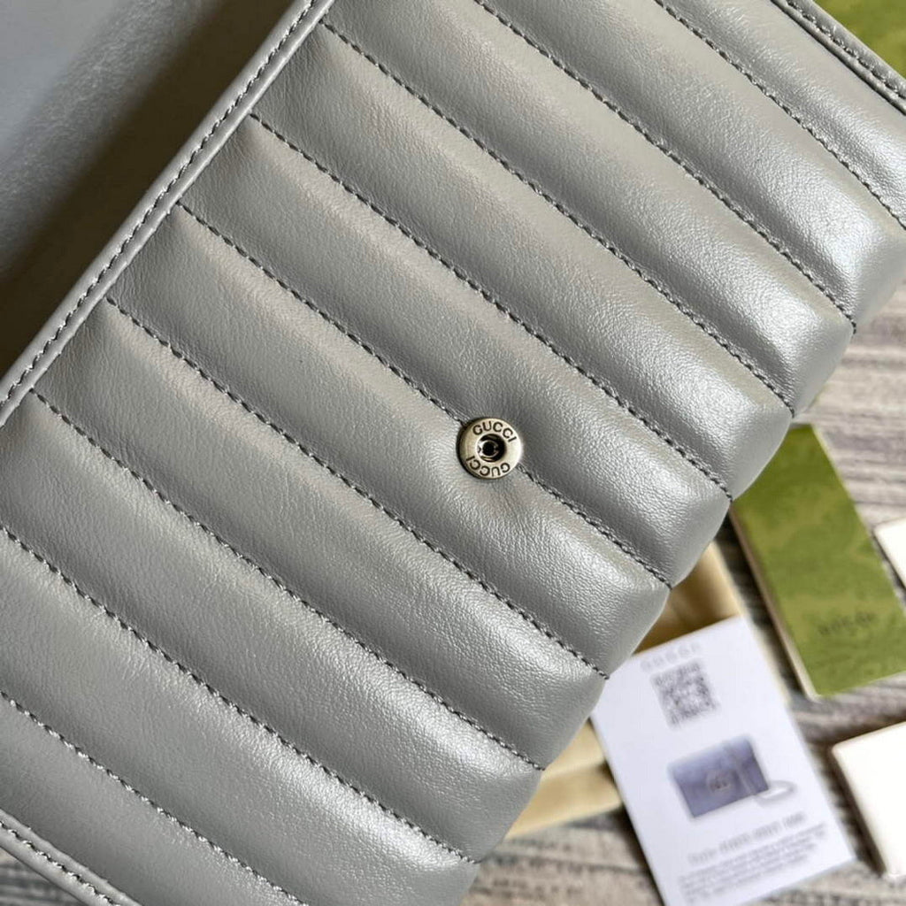 Gucci 474575 GG Marmont mini bag Grey