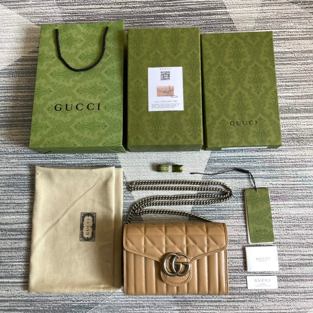 Gucci 474575 GG Marmont mini bag Light pink - Default Title - View 9