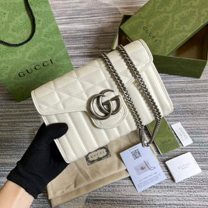 Gucci 474575 GG Marmont mini bag White - Default Title - View 1
