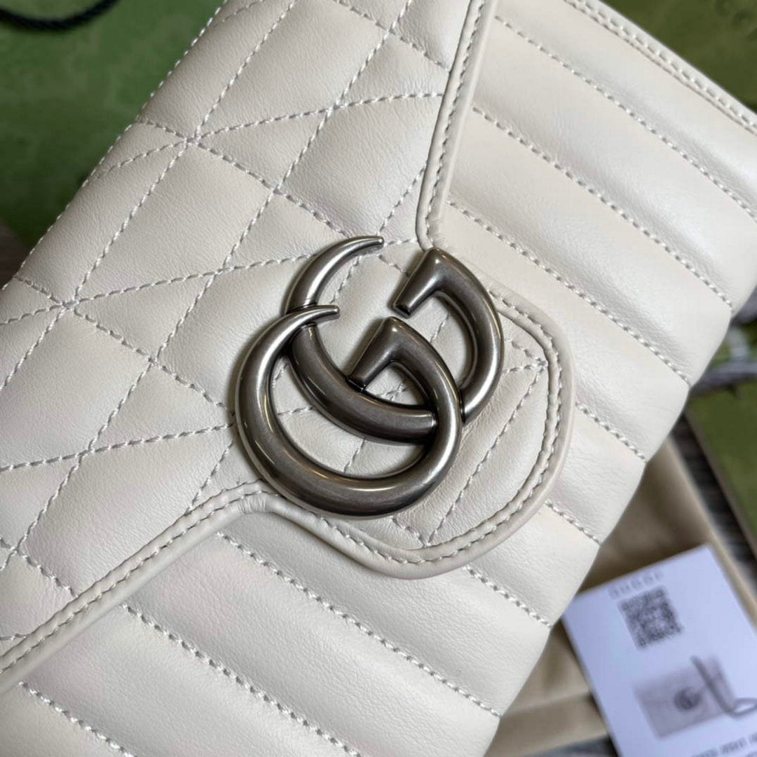 Gucci 474575 GG Marmont mini bag White - Default Title - View 3