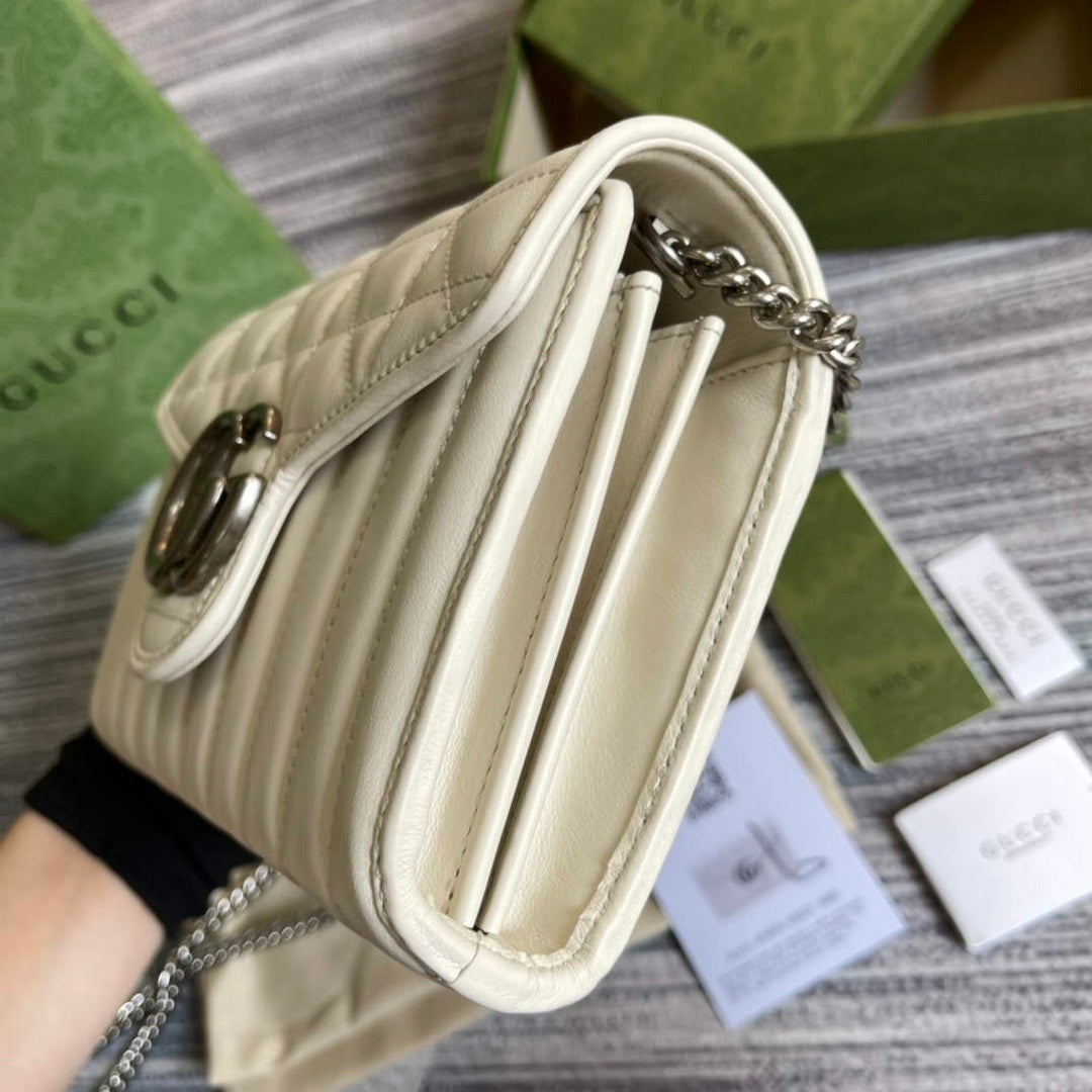 Gucci 474575 GG Marmont mini bag White - Default Title - View 5
