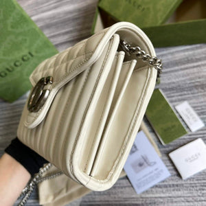Gucci 474575 GG Marmont mini bag White - Default Title - View 5
