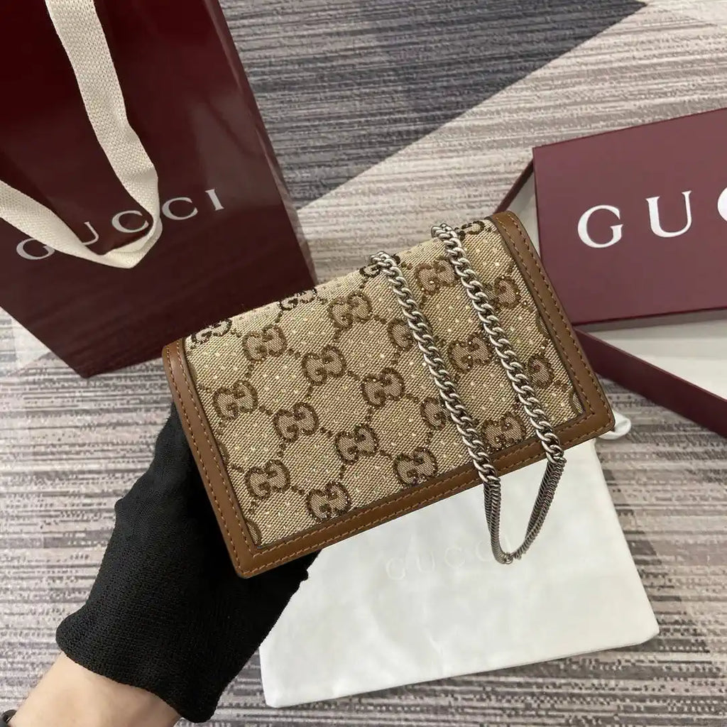 Gucci 476432 Dionysus mini bag Beige and dark brown