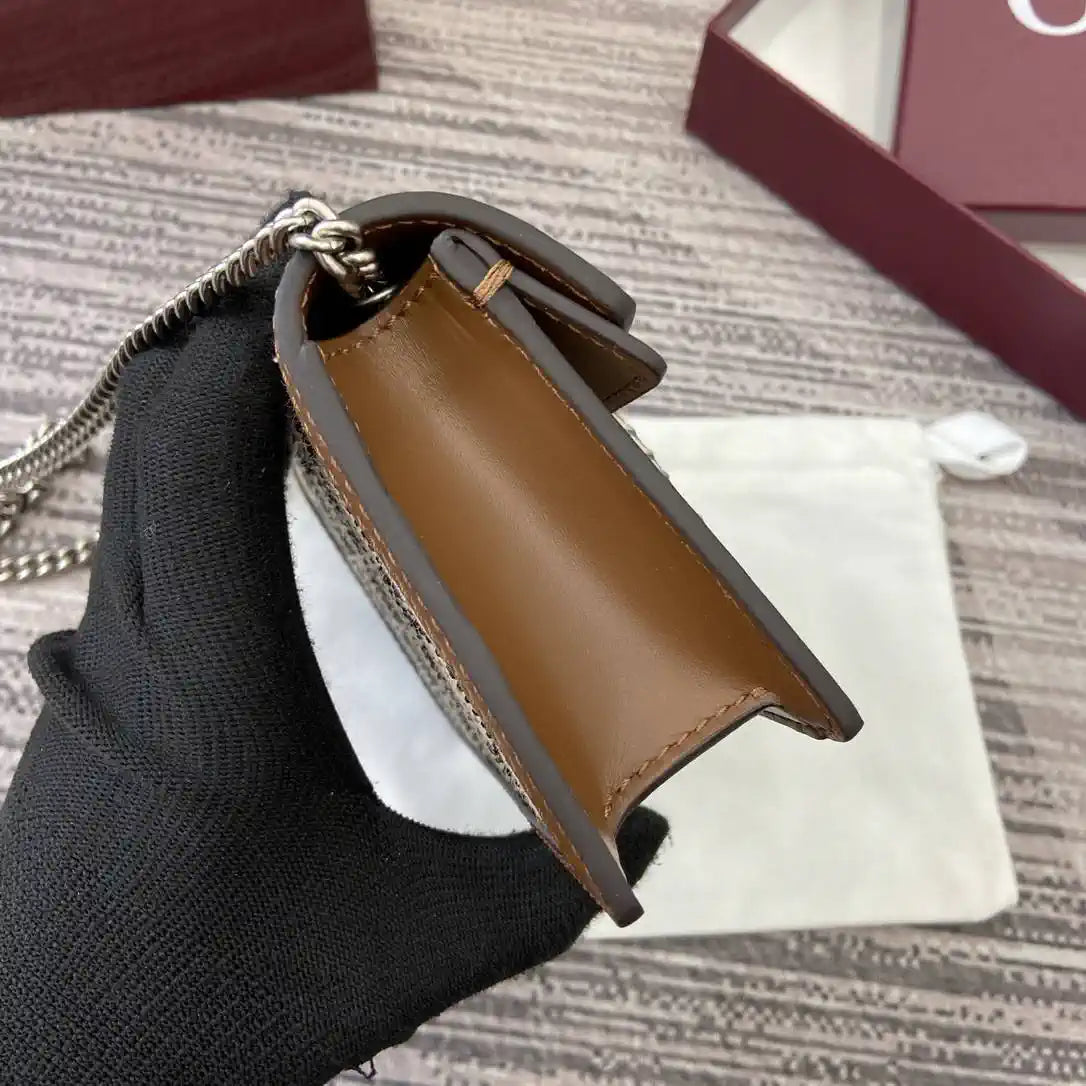 Gucci 476432 Dionysus mini bag Beige and dark brown
