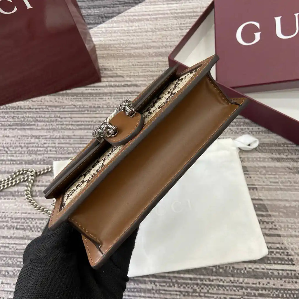 Gucci 476432 Dionysus mini bag Beige and dark brown