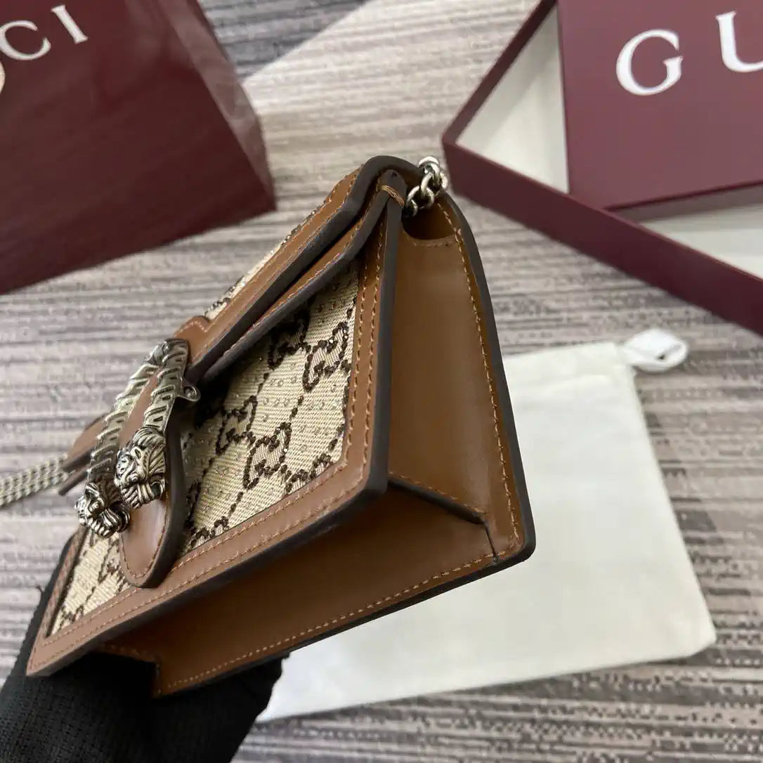 Gucci 476432 Dionysus mini bag Beige and dark brown
