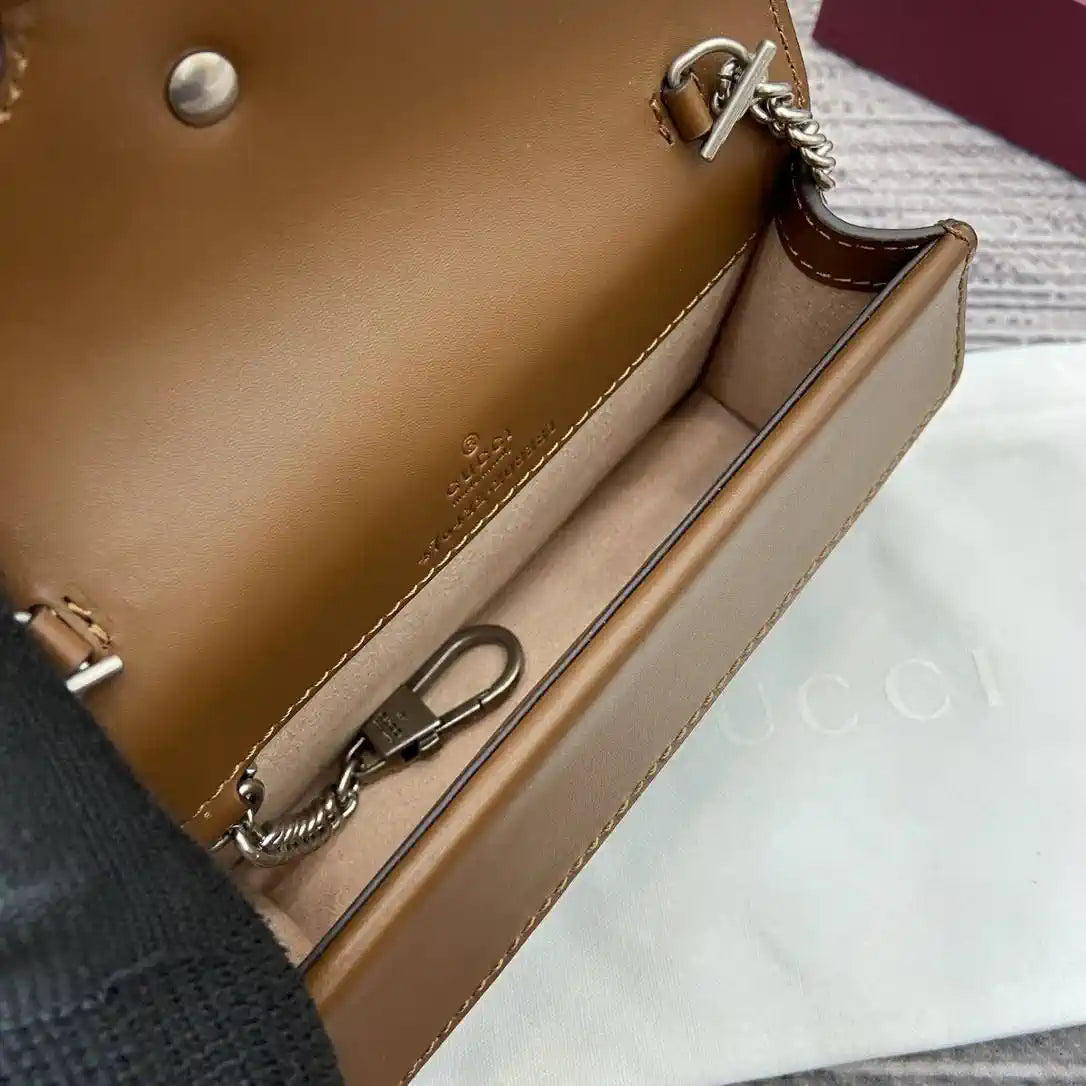 Gucci 476432 Dionysus mini bag Beige and dark brown
