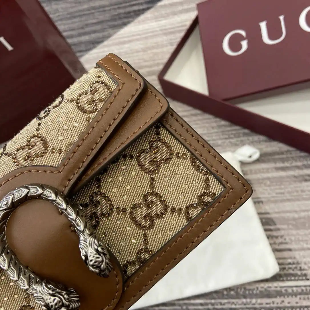 Gucci 476432 Dionysus mini bag Beige and dark brown