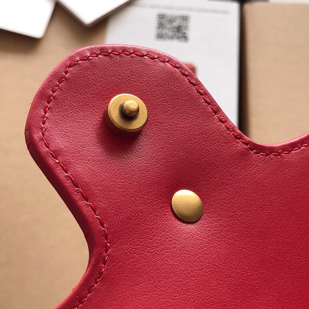 Gucci 476433 GG Marmont Matelass¨¦ Leather Super Mini Bag Red - luxibagsmall