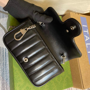 Gucci 476433 GG Marmont Super Mini Bag Black - Default Title - View 6